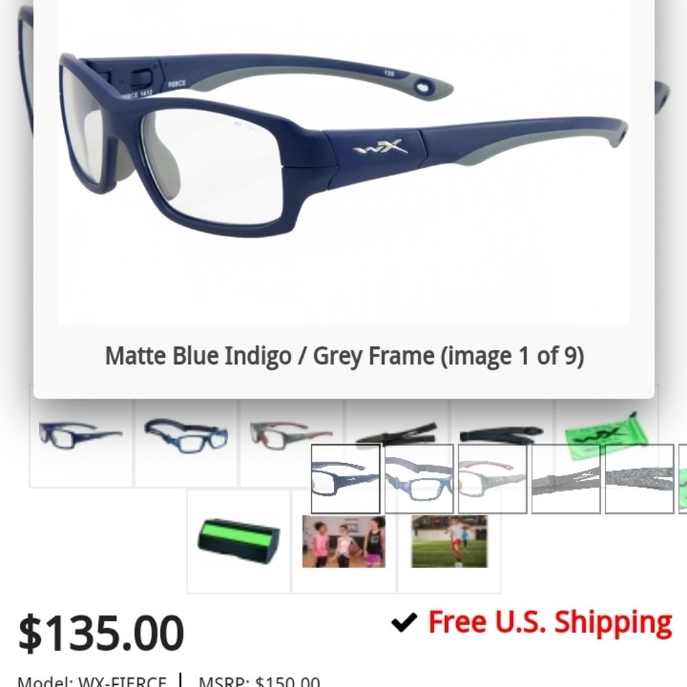 Wiley X Youth Fierce Protective Eyewear